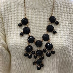 J. Crew style bubble necklace. Black faceted beads